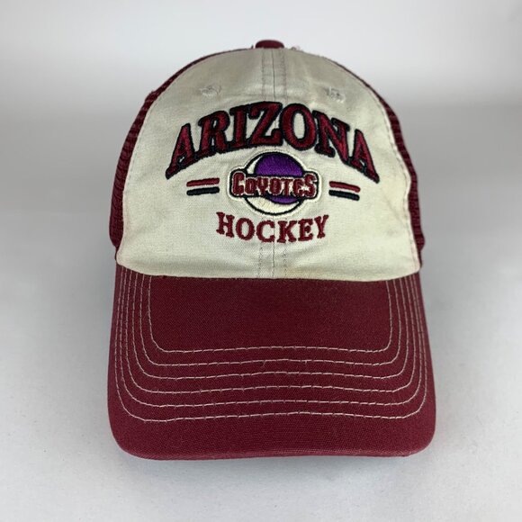 Arizona Coyotes NHL Beige Red Relaxed Fit Snapback Trucker Hat - Picture 2 of 5